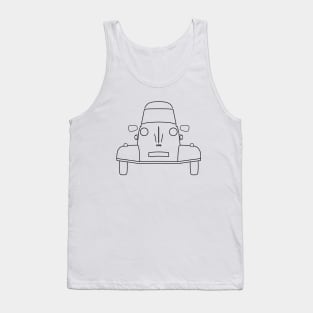 Messerschmitt KR200 bubble car outline graphic (black) Tank Top